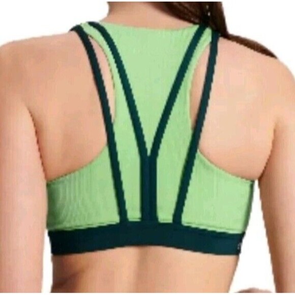 Peloton  Women's Sports Bra Two Toned Green Size MEDIUM‎ - Picture 2 of 7
